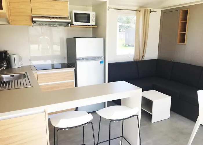 בית נופש Mobil-home Confort 4 Pers, 2 Ch, Piscine Chauffee, 200m Plage, Parking, Wifi Gratuit, Animaux Ok - Fr-1-361a-32 ז'ולוביל-לה-פאן